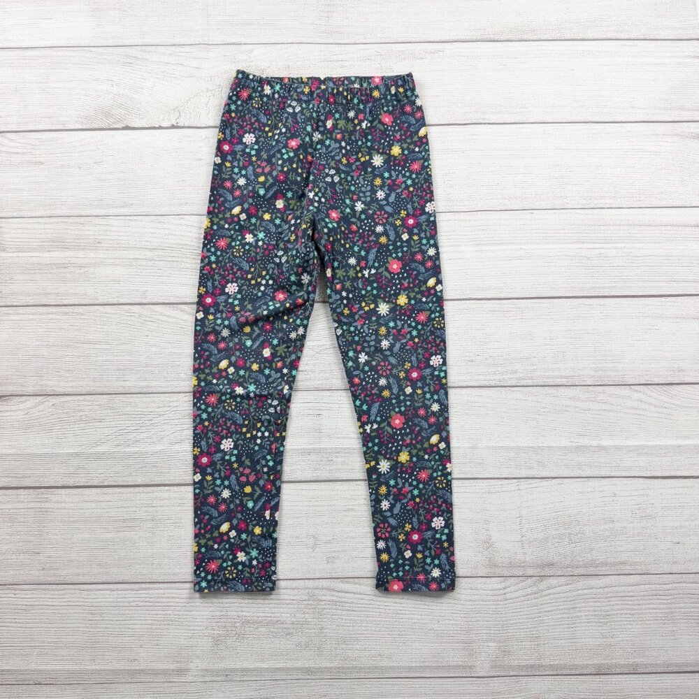Frugi Girls Organic Cotton Floral Leggings Multicolor Print Stretch Pants 6-7